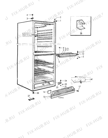 Взрыв-схема холодильника Electrolux TR1421 - Схема узла C10 Cabinet